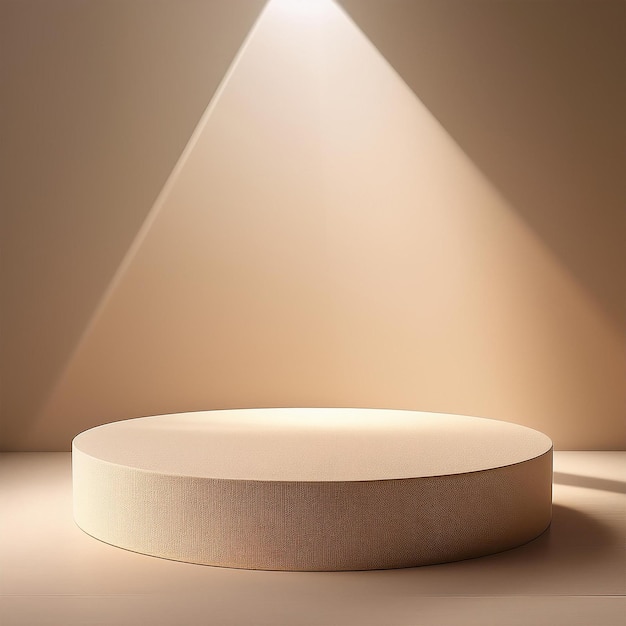 a round table with a light on it and a light on the floor