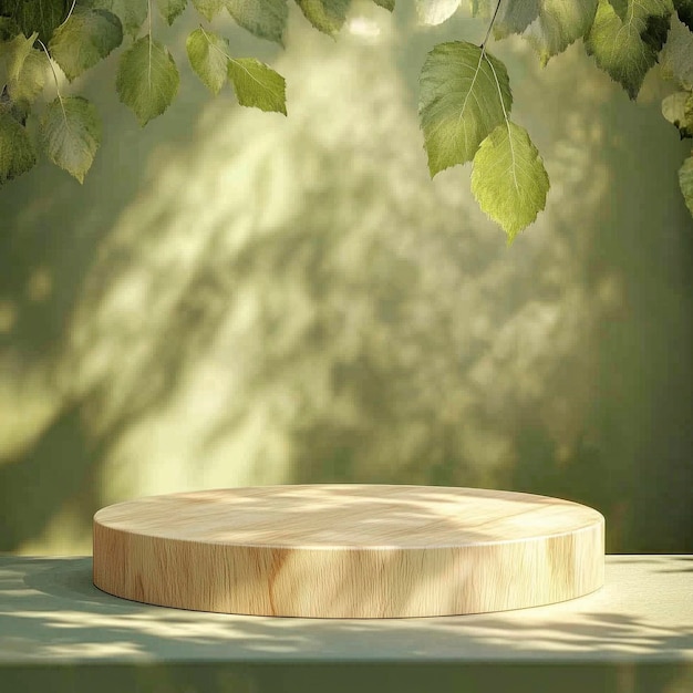 a round table with a round top sits in the sun