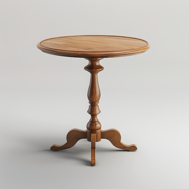 Photo a round table with a wooden top that says quot a quot on it