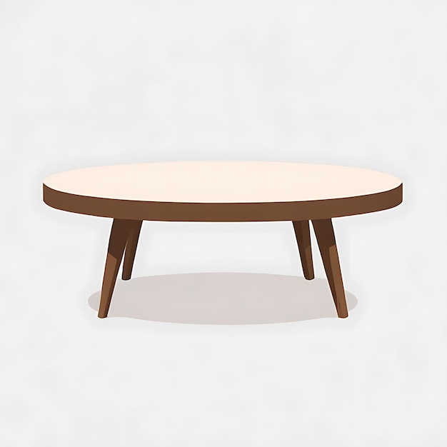 Photo a round table with a wooden top that says  no  on the bottom