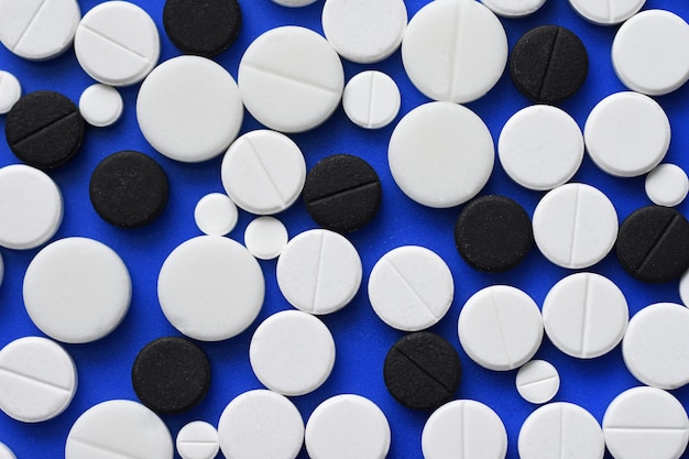 Round tablets arranged abstract isolated 