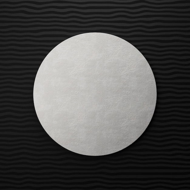 Round Wall Art Mockup on Dark Background 3D Render