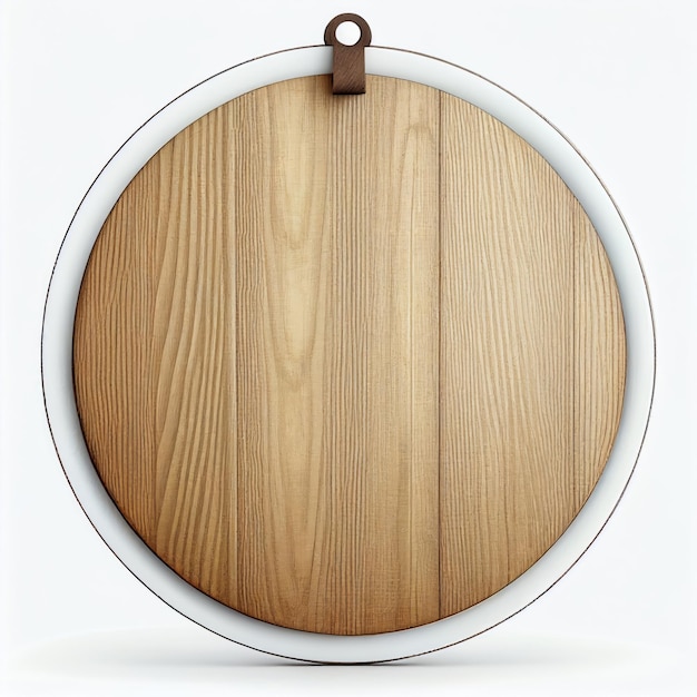 Round Wooden Board Generative AI