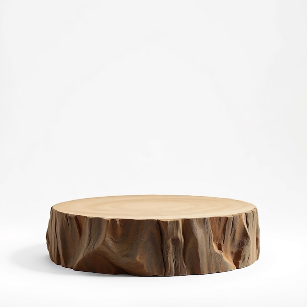 A round wooden stump perfect for displaying products or as a decorative element