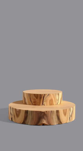 a round wooden table with a design of a tree on it