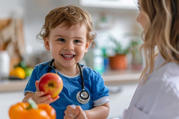 Photo routine health assessments for children monitoring growth