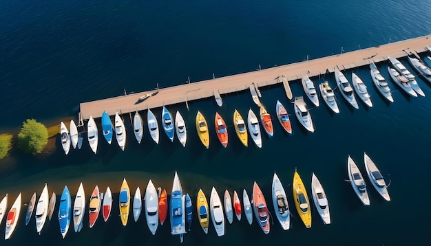 a row of boats with one that says  the number 5  on the side