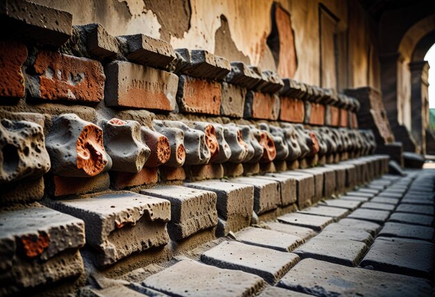 Photo a row of bricks with one that saysno smokingon it