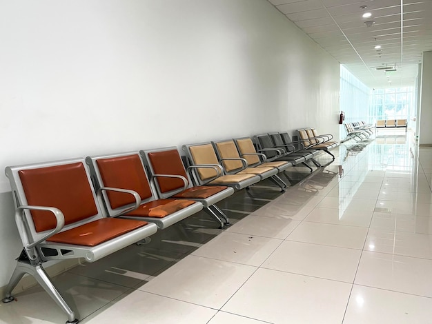 Row of Chairs in Modern Office Building