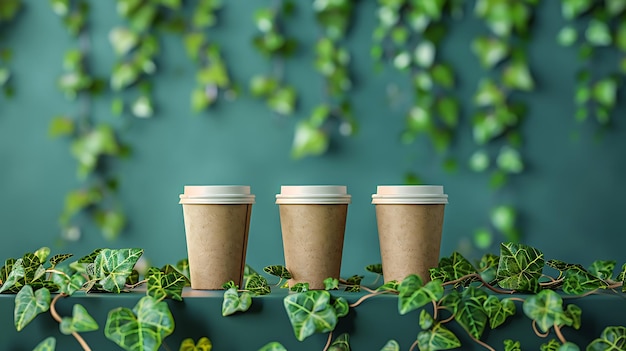 a row of coffee cups with one that says  coffee  on the bottom