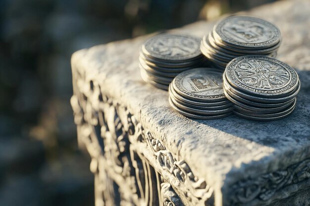 a row of coins with the year 2012 on them