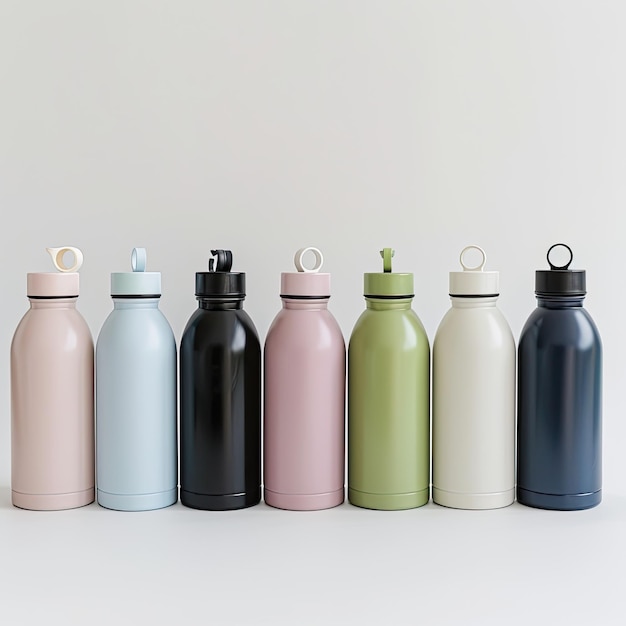 Photo a row of colorful bottles with the word color on them