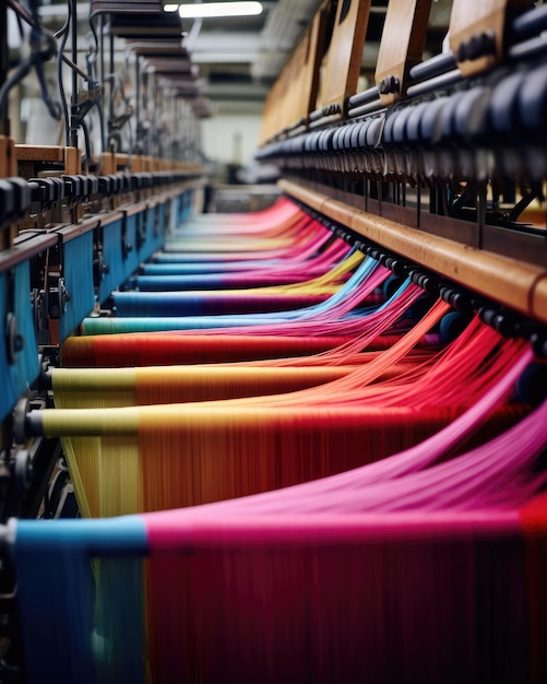 a row of colorful wires are lined up in a row.