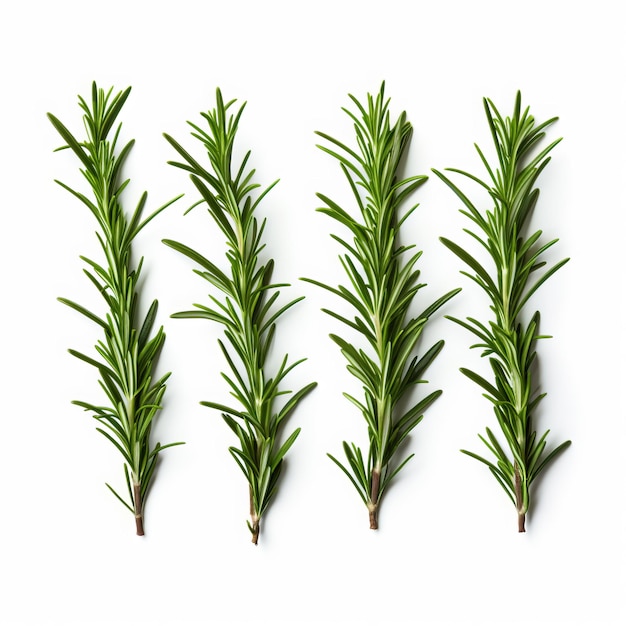 a row of green plants with the word rosemary on them