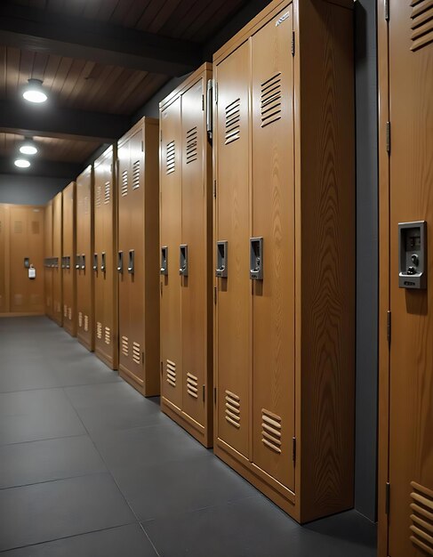 Photo a row of lockers with the number 4 on the front