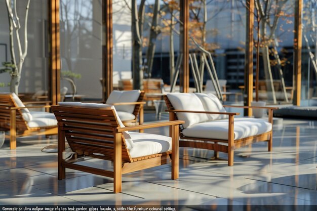 Photo a row of lounge chairs with a sign that says  bank