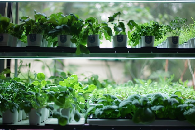 Photo a row of plants with the words  lettuce  on them