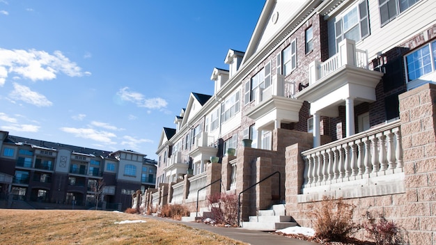 A row of townhomes in Denver, Colorado.