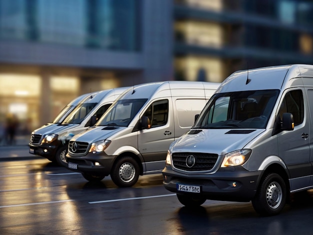 a row of vans that say lg on the front