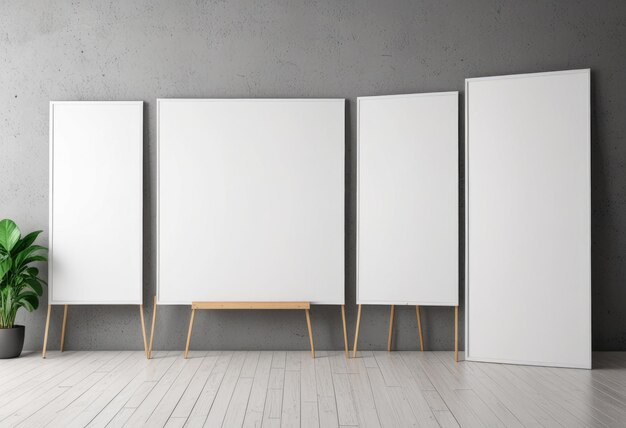 a row of white posters with one that says quot blank quot