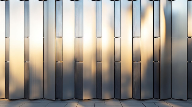 a row of white urinals with the sun shining on the wall