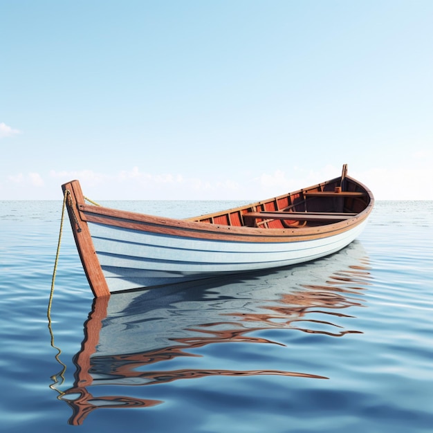 Rowboat with white background high quality ultra