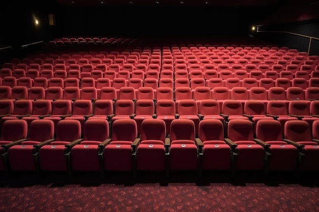 Rows of empty seats in a cinema or theatre