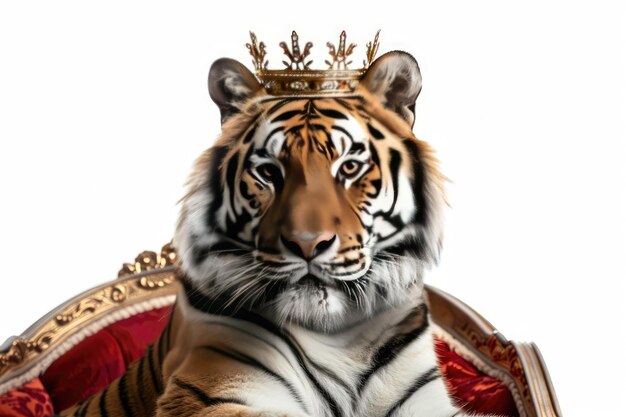 Photo royal bengal tiger portrait in luxury dress costume