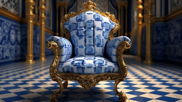 royal chair HD 8K wallpaper Stock Photographic Image