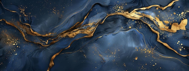 Royal Colored Banner Background Using Gold and Navy Amazing Copyspace Perfect for Luxury Brands