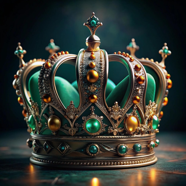 The Royal Coronation Crown Isolated on a Black Background