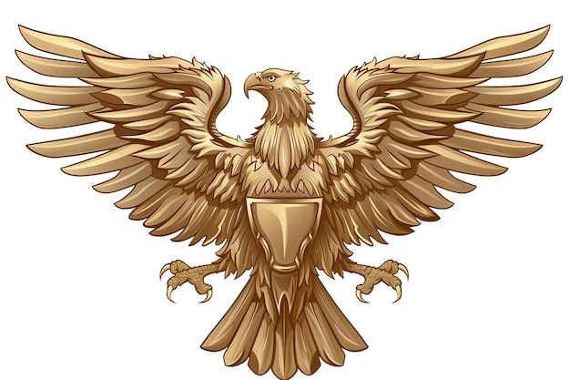 Photo royal heraldic eagle crest on a transparent background