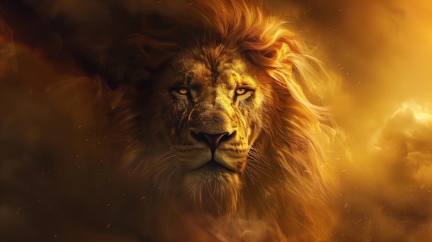 Royal Lion of the Tribe of Judah Exuding Sovereignty and Majesty