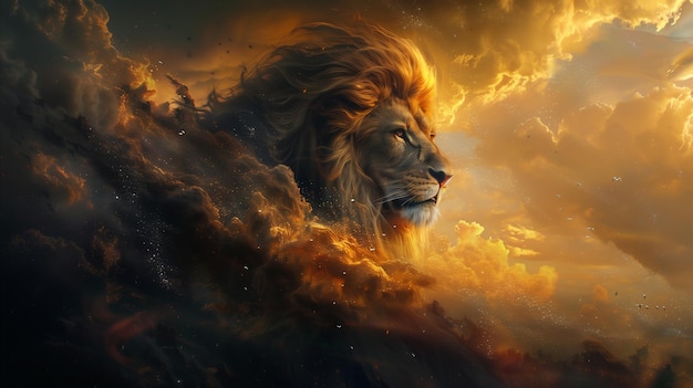 Royal Lion of the Tribe of Judah Exuding Sovereignty and Majesty