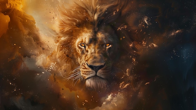 Royal Lion of the Tribe of Judah Exuding Sovereignty and Majesty