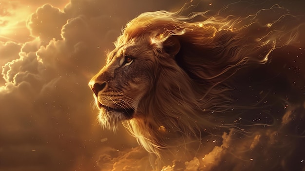 Royal Lion of the Tribe of Judah Exuding Sovereignty and Majesty