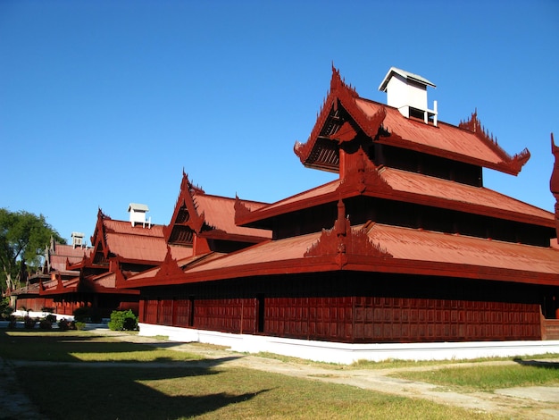 The royal palace in Mandalay Myanmar