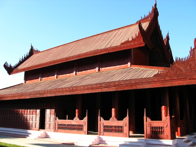 The royal palace in Mandalay Myanmar