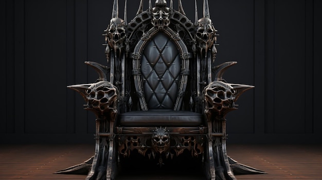 Royal thronedark gothic throne front view