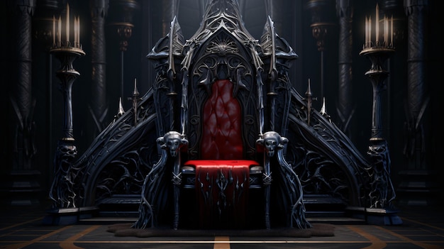 Royal thronedark gothic throne front view