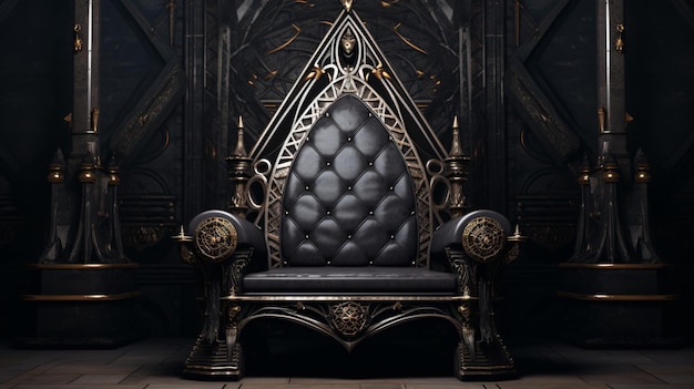 Royal thronedark gothic throne front view