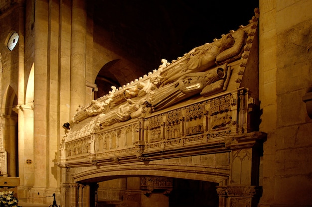 Royal tombs in the Monastery of Poblet, Tarragona province, Catalonia,Spain