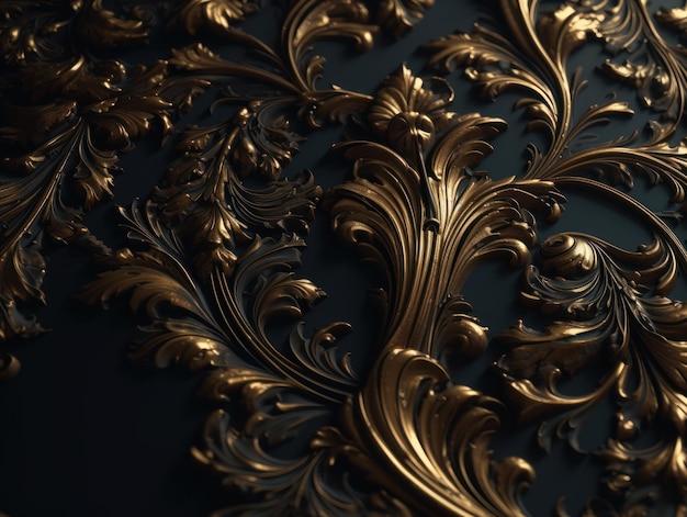 Royal vintage Victorian Gothic background Rococo venzel and whorl created with Generative AI technology