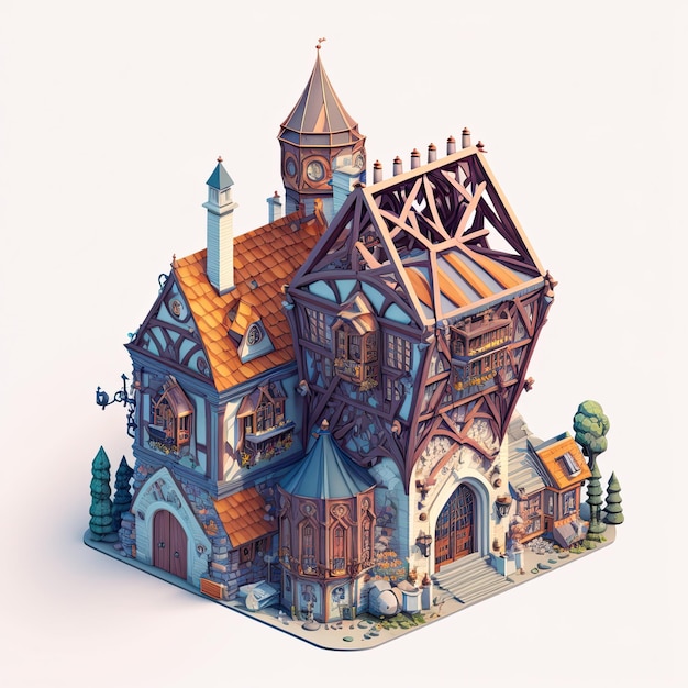 Rpg Jewell Isometric rpg item object for rpg game Generative AI