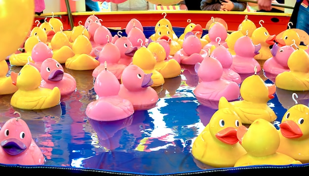 Rubber duck fishing game.