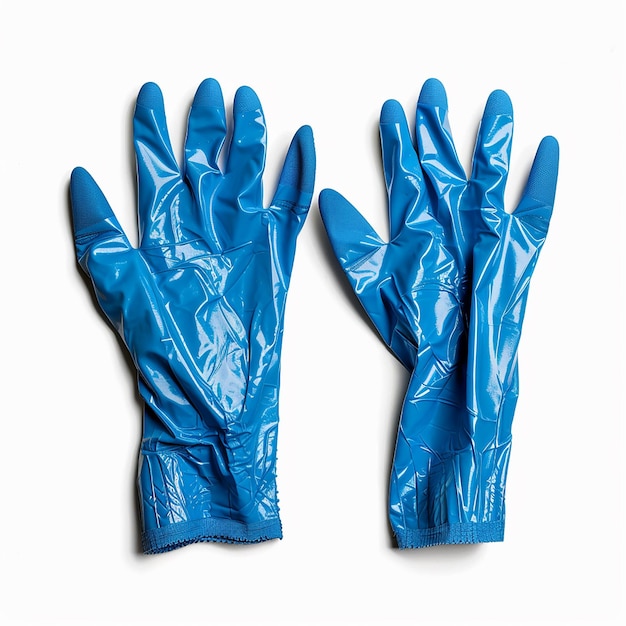 Photo rubber gloves on white background