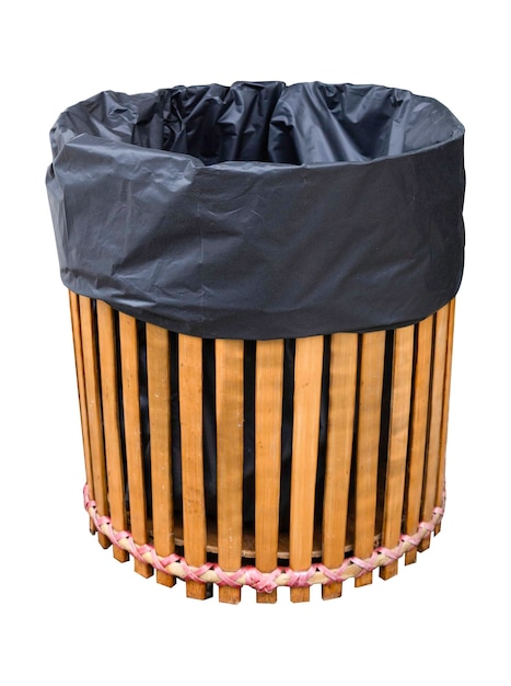 Rubbish bin is isolated on a white background clipping path