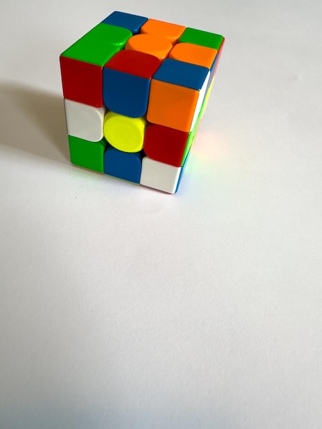 rubick cube on white background