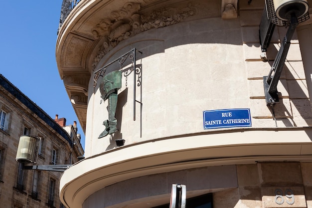 Rue SainteCatherine street sign name in Bordeaux