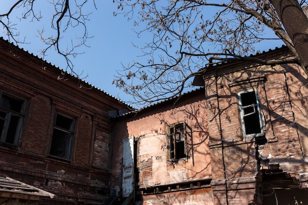 Ruin. Residential building destroyed by time